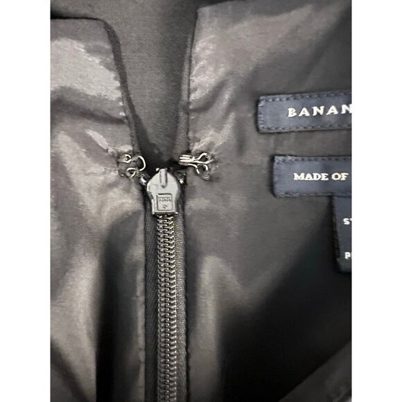 Banana Republic Womens 2 Virgin Wool Sheath Stretch Lined Dark Academia Midi - Picture 7 of 9